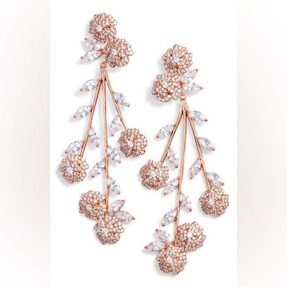 Kate Spade Rose Gold Statement Earrings - Picture 1 of 3
